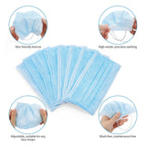 50PCS 3-layer Face Masks Elastic Earloop Dustproof Anti-bacteria Disposable Protection for Health Care