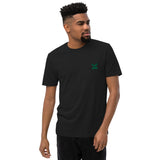 Organic recycled t-shirt with green embroidered k logo