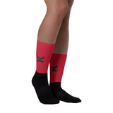 K socks with red with black logo unisex *(Usa and canada only)