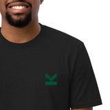 Organic recycled t-shirt with green embroidered k logo