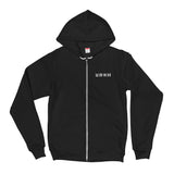 'K D S H'  UNI ZIP UP HOODIE WITH EMBROIDERED KDSH LOGO IN 3 COLOURS