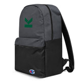 Kodish's waterproof backpack by Champion with green embroidered kodish logo.*(USA)