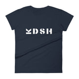 KDSH Women's short sleeve T-shirt in black and navy with printed logo