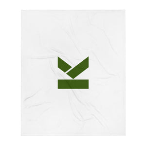 Warm Throw Blanket with green k logo