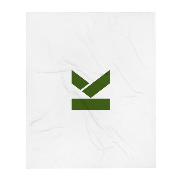 Warm Throw Blanket with green k logo