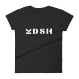 KDSH Women's short sleeve T-shirt in black and navy with printed logo