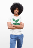 Immune System 100% Organic T-shirt with Green logo in White